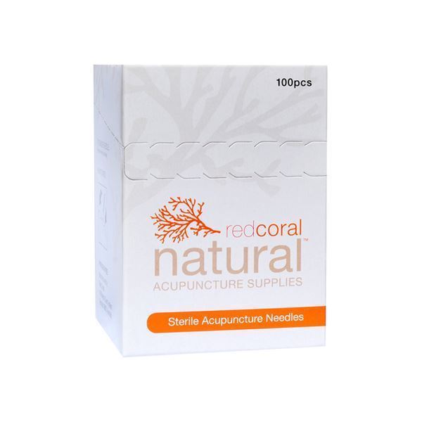 Red Coral Natural 0.30x50mm Acupuncture Needle - Box 100
