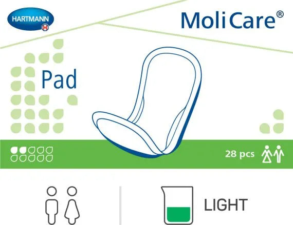 Molicare Pad Unisex 2 Drops Waist 27x10cm 321ml Pack/28