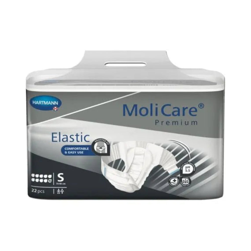 Molicare Premium Elastic Unisex 10 Drops Small Waist 60-90cm 2800ml Pack/22