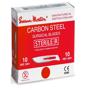 SWANN-MORTON SCALPEL BLADES No20 - Box 100