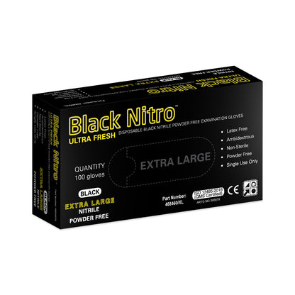 Ultra Fresh® Black Nitro® Disposable Examination Nitrile Gloves Powder-Free Box/100