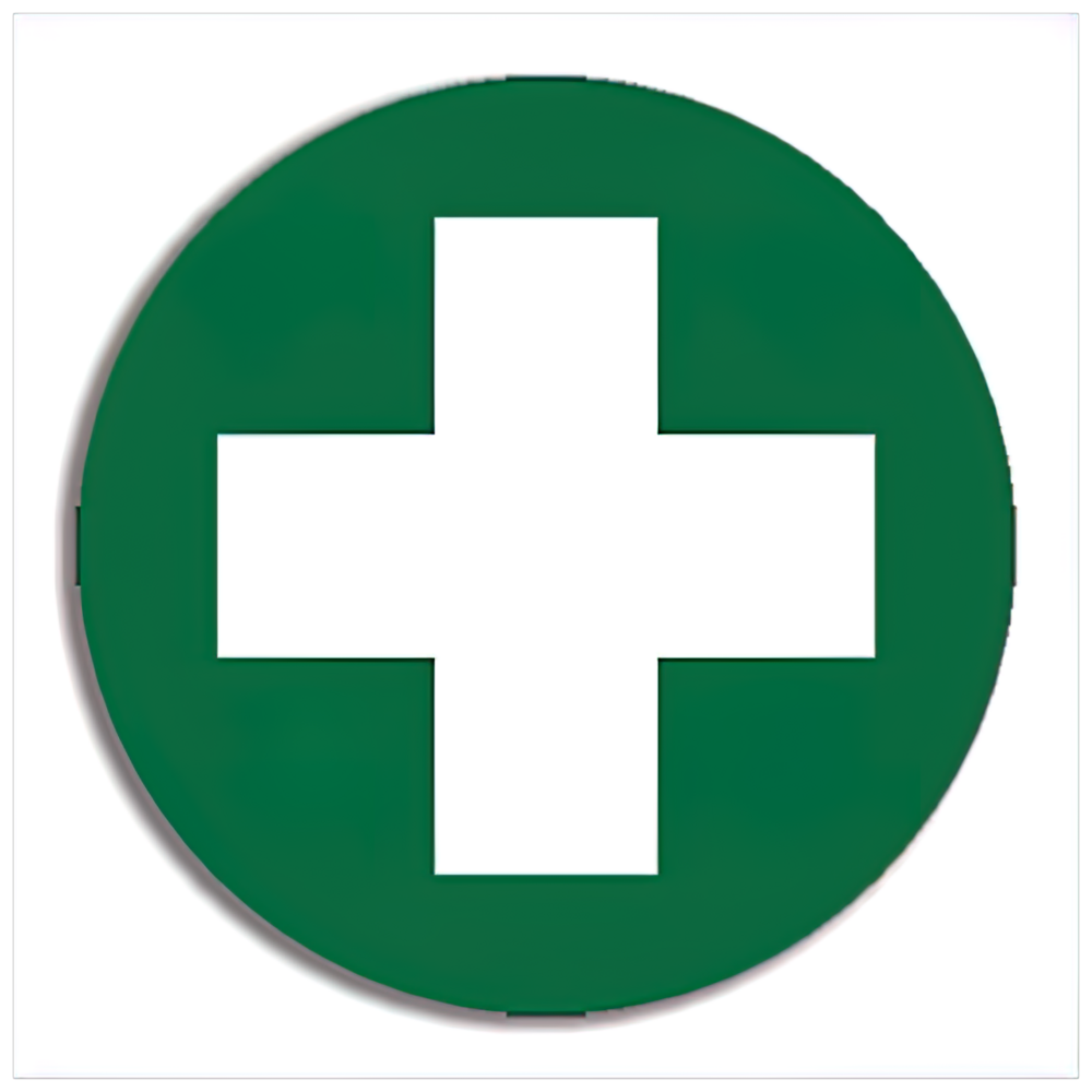 First Aid Cross Sticker 5 x 5cm Sheet/5 - Promed Supplies Pty Ltd