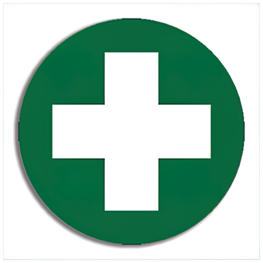 First Aid Cross Sticker 5 x 5cm Sheet/5 - Promed Supplies Pty Ltd