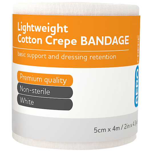 AEROCREPE Light Cotton Crepe Bandage 5cm x 4M Wrap/12