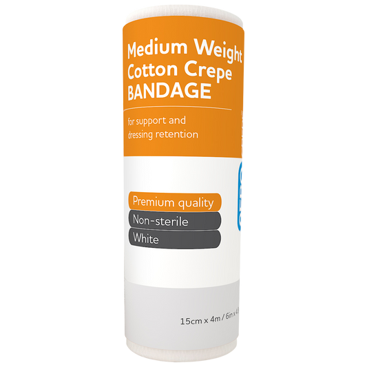 AEROCREPE Medium Cotton Crepe Bandage 15cm x 4M Wrap/12