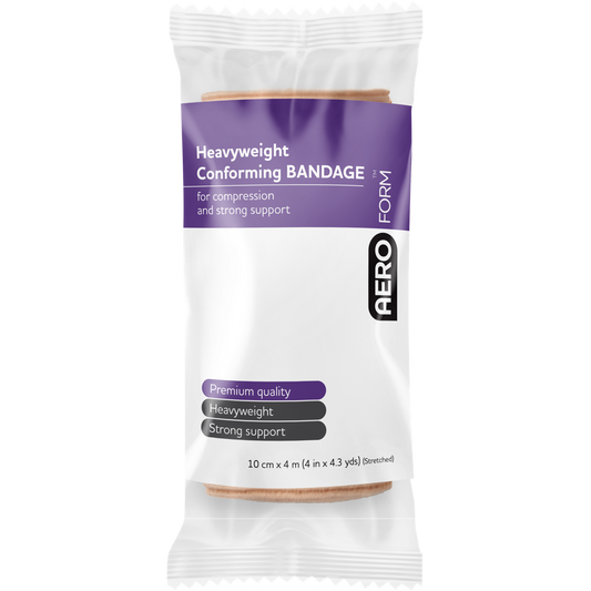 AEROFORM Heavyweight Conforming Bandage 10cm x 4M Wrap/12 - Promed Supplies Pty Ltd