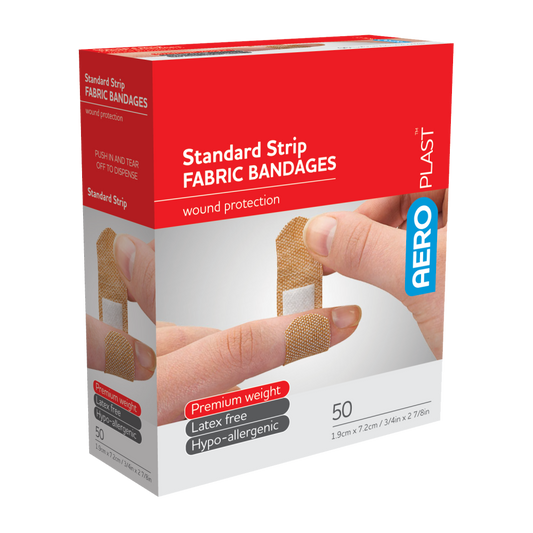 AEROPLAST Premium Fabric Standard Strip 7.2 x 1.9cm Box/50