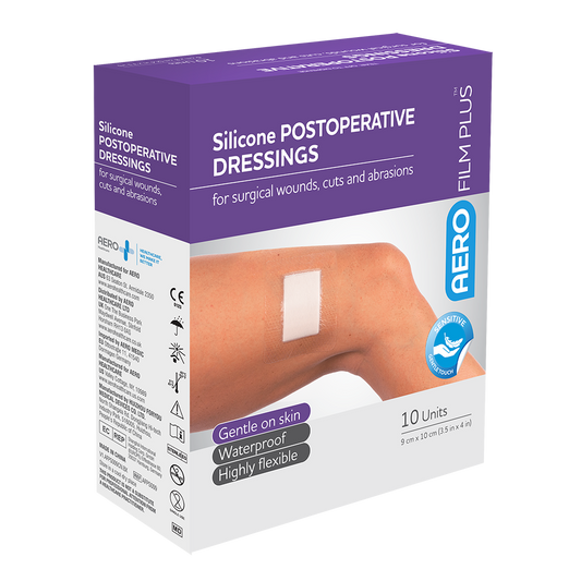 AEROFILM PLUS Sensitive Silicone Postoperative Dressing 9 x 10cm Box/10