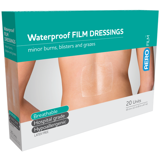 AEROFILM Waterproof Film Dressing 10 x 12cm Box/20 - Promed Supplies Pty Ltd