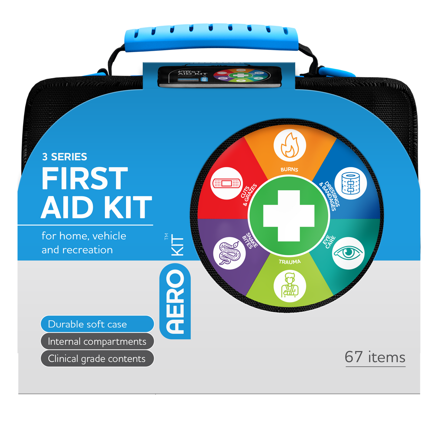 AEROKIT 3 Series First Aid Softpack Black - Promed Supplies Pty Ltd