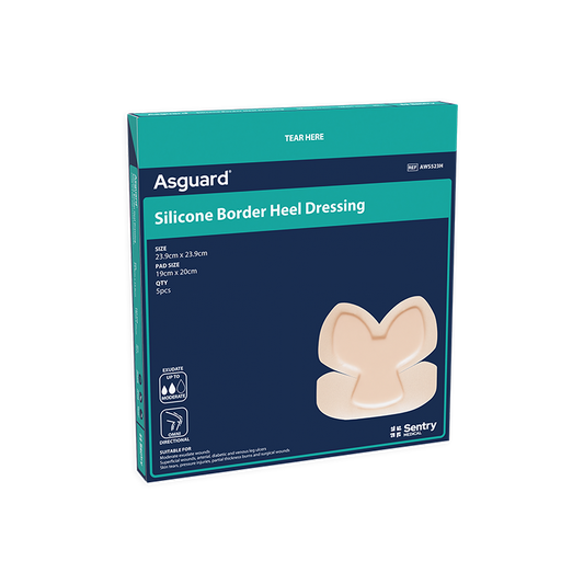 Asguard¨ Silicone Border Sterile Heel 23.9cm x 23.9cm - Box 5