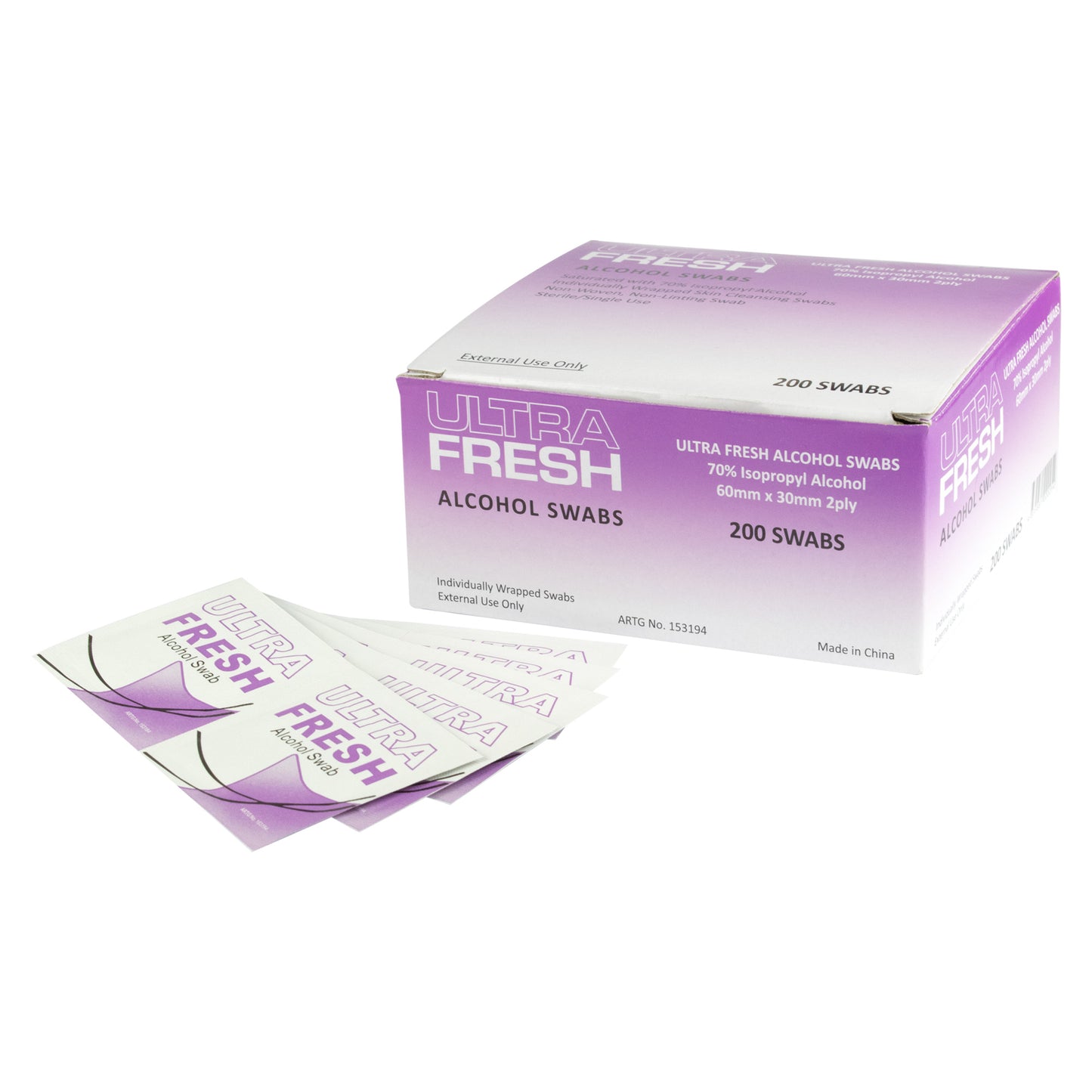 Ultra Fresh® Hygiene Swabs Individually Packaged Carton/10000