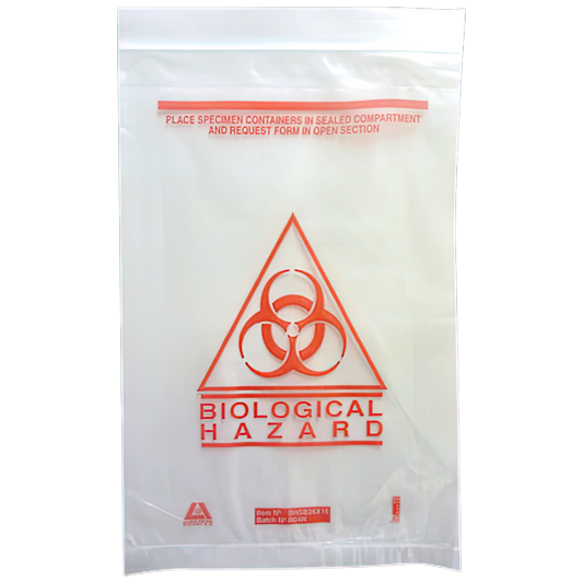 AEROHAZARD Biohazard Clinical Waste Bag 255 x 160mm