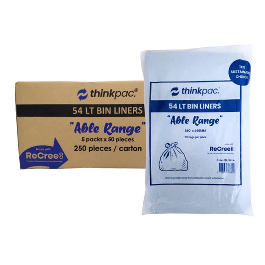 54L Black Heavy Duty Garbage Bag - Ctn 250