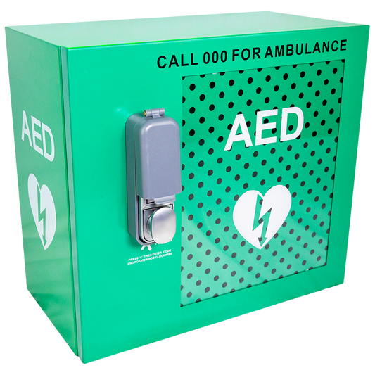 CARDIACT Alarmed Outdoor AED Cabinet with Lock 38 x 42 x 22cm
