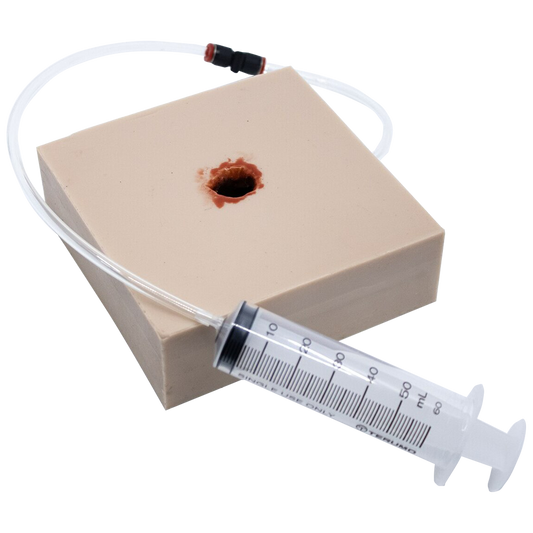 TRAUMASIM Gunshot Haemostatic Clotting Trainer (Square) - Promed Supplies Pty Ltd