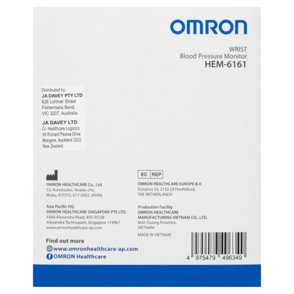 Omron HEM6161 Wrist Blood Pressure Monitor