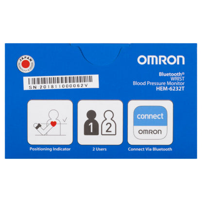 Omron HEM6232T Bluetooth Wrist Blood Pressure Monitor