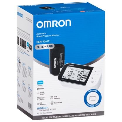 Omron HEM7361T Elite + AFIB Blood Pressure Monitor