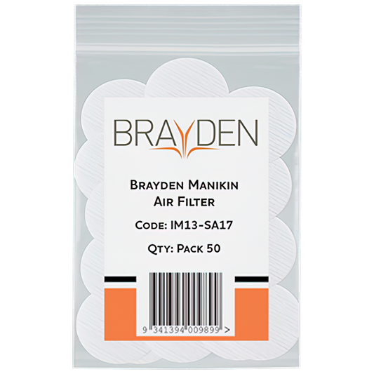 BRAYDEN Manikin Air Filter - Adult Pack/50 - Promed Supplies Pty Ltd
