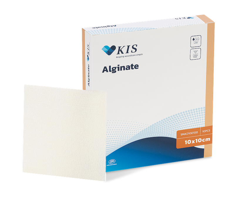KIS Alginate Dressing - 10 x 10cm - Box 10