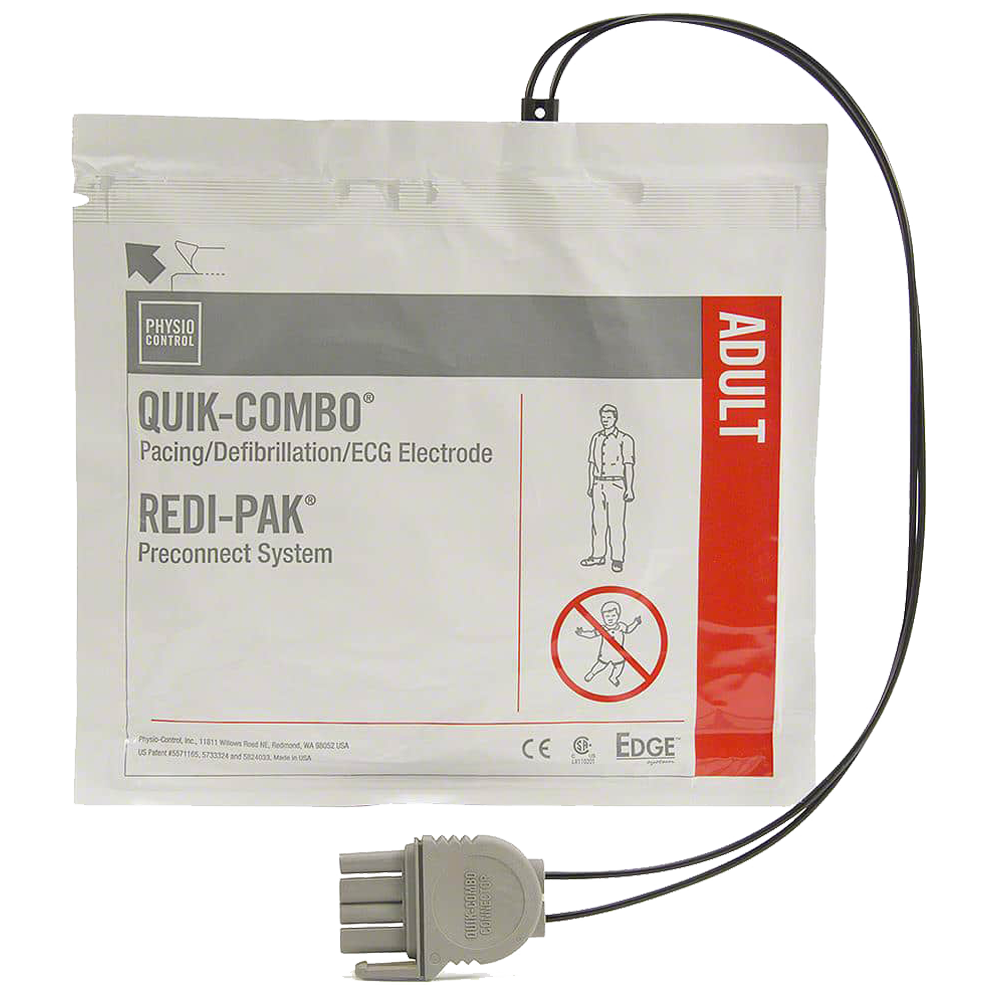 LIFEPAK Quik-Combo Redi-Pak Electrodes - Adult (for LP1000, LP12, LP15 & LP20E)