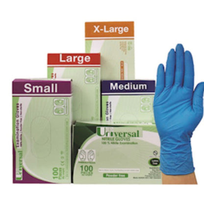 Universal Nitrile Examination Gloves Powder Free Cobalt Blue 1000/Carton