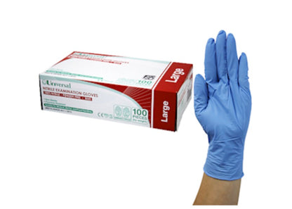 Universal Nitrile Examination Gloves Powder Free Cobalt Blue 1000/Carton