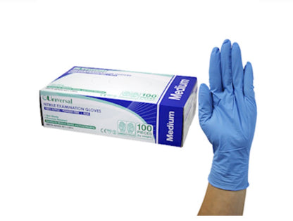 Universal Nitrile Examination Gloves Powder Free Cobalt Blue 1000/Carton