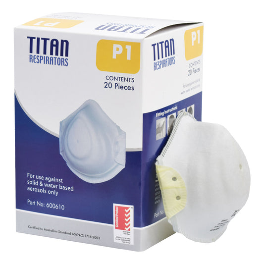 Titan Respirators® P1 Disposable Respirator - Conical Box/20