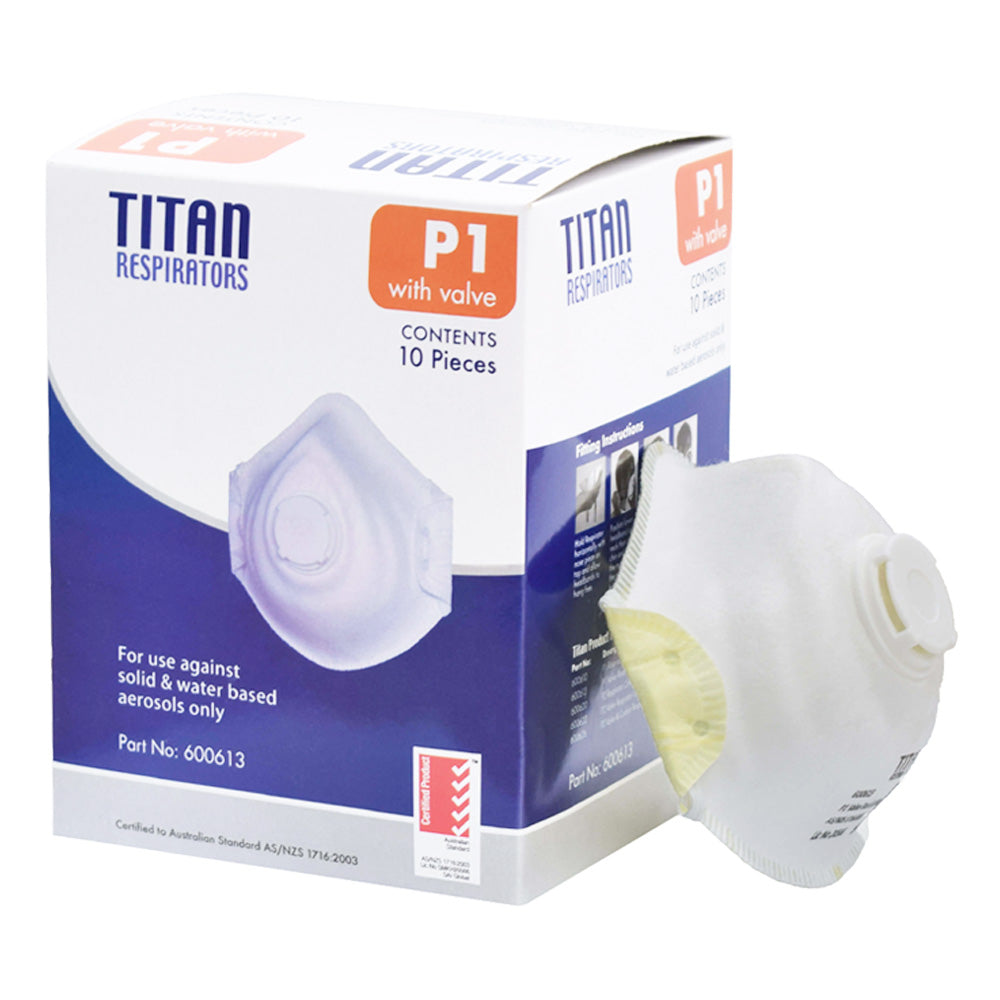 TITAN P1V Disposable Respirator With Valve Box/10