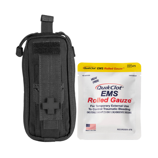 RAPIDSTOP Small Bleed Control with QUIKCLOT EMS Roll- Tactical 13 x 18 x 8cm