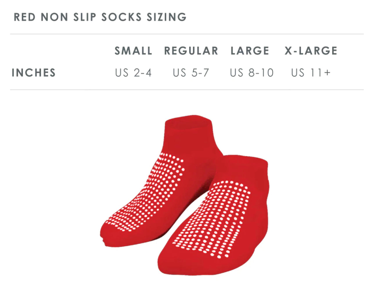 The Original Non Slip Socks Red - Hospital Grade