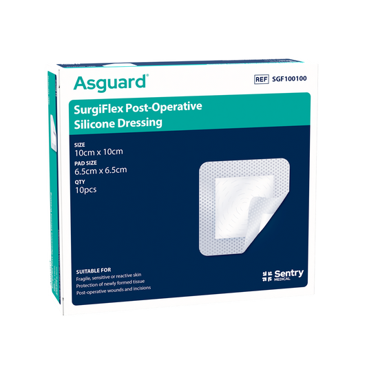 Asguard¨ Surgiflex Post-Operative Silicone Dressing 10cm x 10cm
