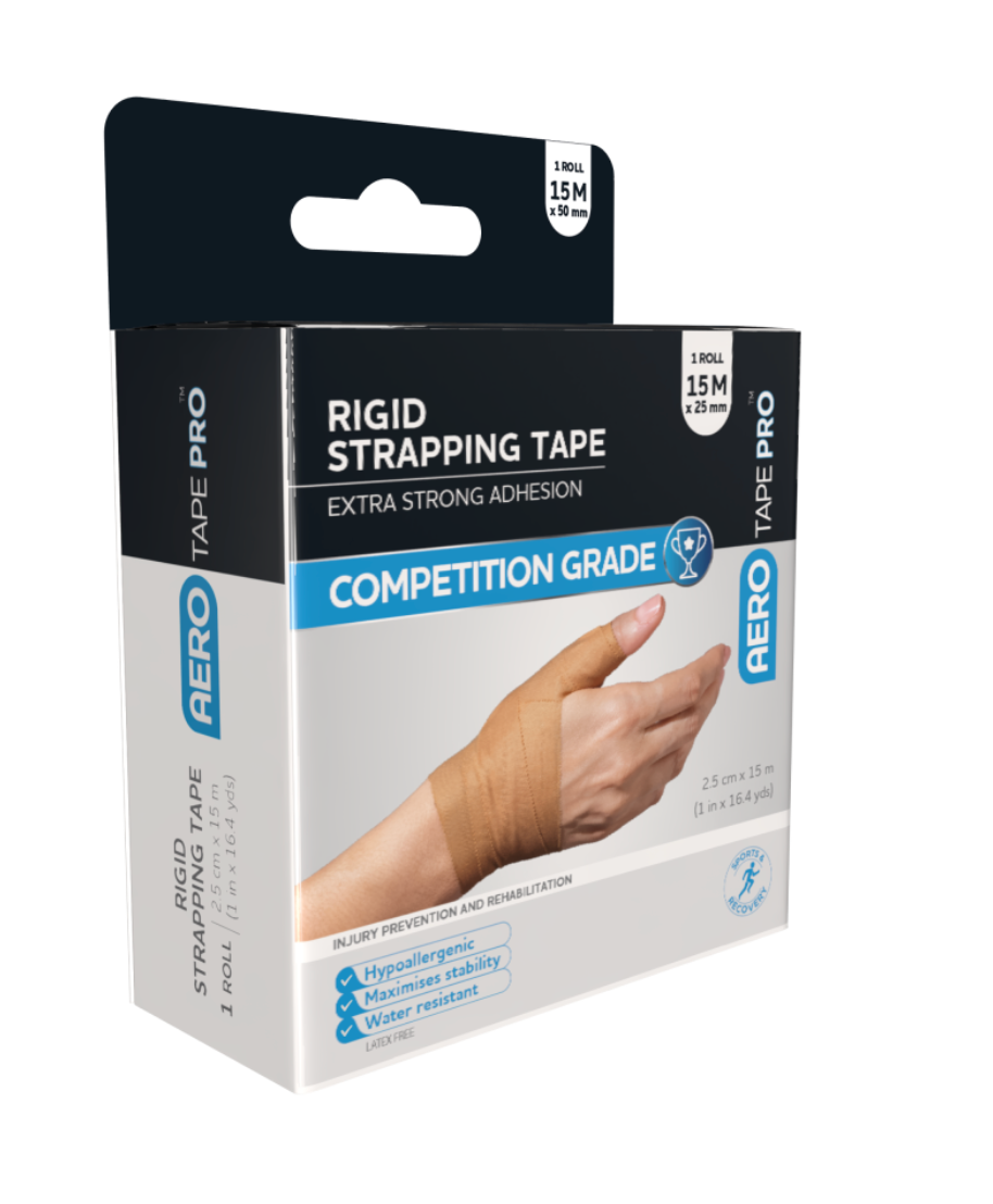 AEROTAPE Rigid Pro Strapping Tape 2.5cm x 15m Box/1