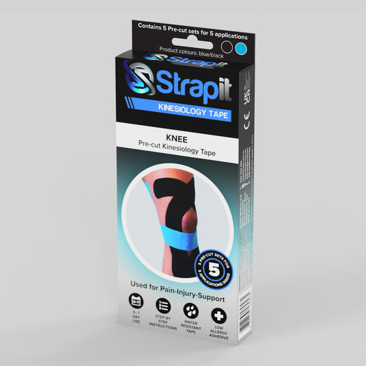 Strapit Knee Pre-cuts - Black/Blue (PACK OF 5)