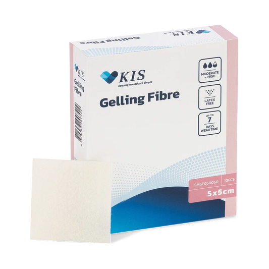 KIS Gelling Fibre Dressing - 10 x 10cm - Box 10