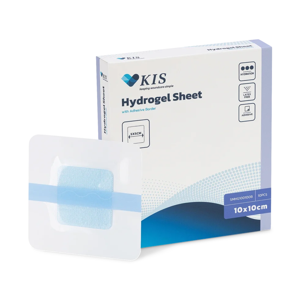 KIS Hydrogel Sheet Dressing Border - 10 x 10cm - Box 5