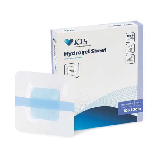 KIS Hydrogel Sheet Dressing Border - 10 x 10cm - Box 5
