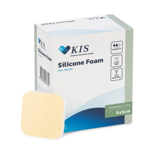 KIS Silicone Foam Dressing Non-Border - 7.5 x 7.5cm - Box 10