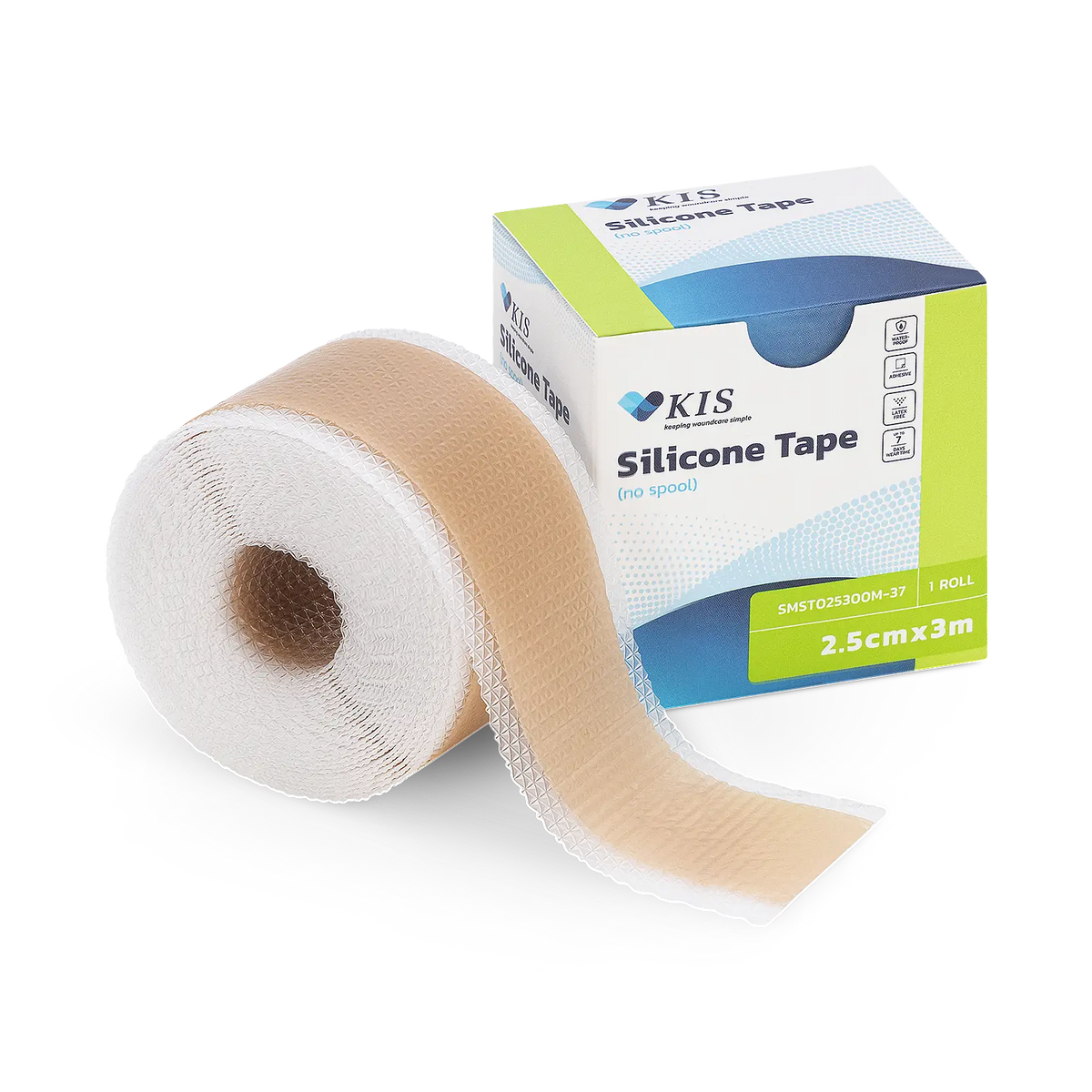 KIS Silicone Tape with Spool - 2.5cm x 3m - Box 6