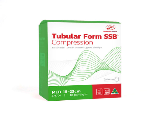 Tubular Form Size Medium [Green Stripe] Half Leg - Box 10
