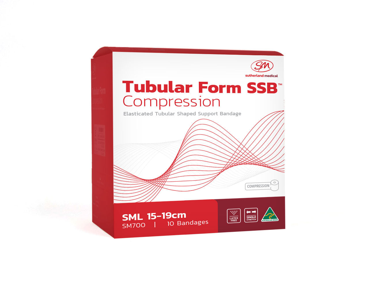 Tubular Form Size Small [Red Stripe] Half Leg - Box 10