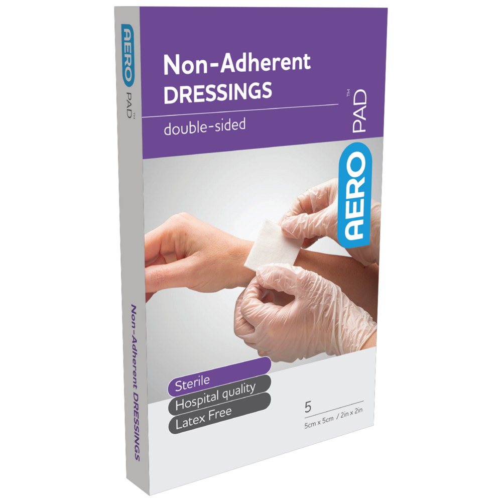 AEROPAD Non-Adherent Dressing 5 x 5cm Box/5 - Promed Supplies Pty Ltd
