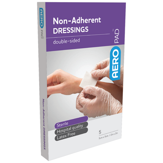 AEROPAD Non-Adherent Dressing 5 x 5cm Box/5 - Promed Supplies Pty Ltd