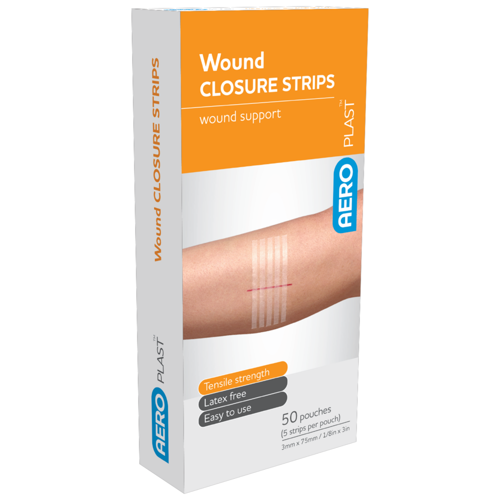 AEROPLAST Wound Closure Strips 3 x 75mm 5 strips/card Box/50