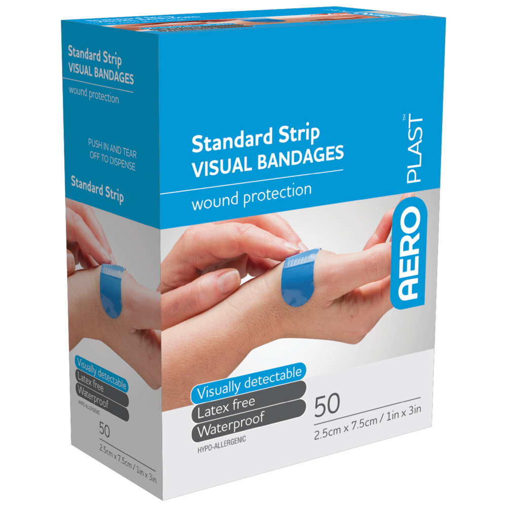 AEROPLAST Premium Visual Strip 7.5 x 2.5cm Box/50 - Promed Supplies Pty Ltd