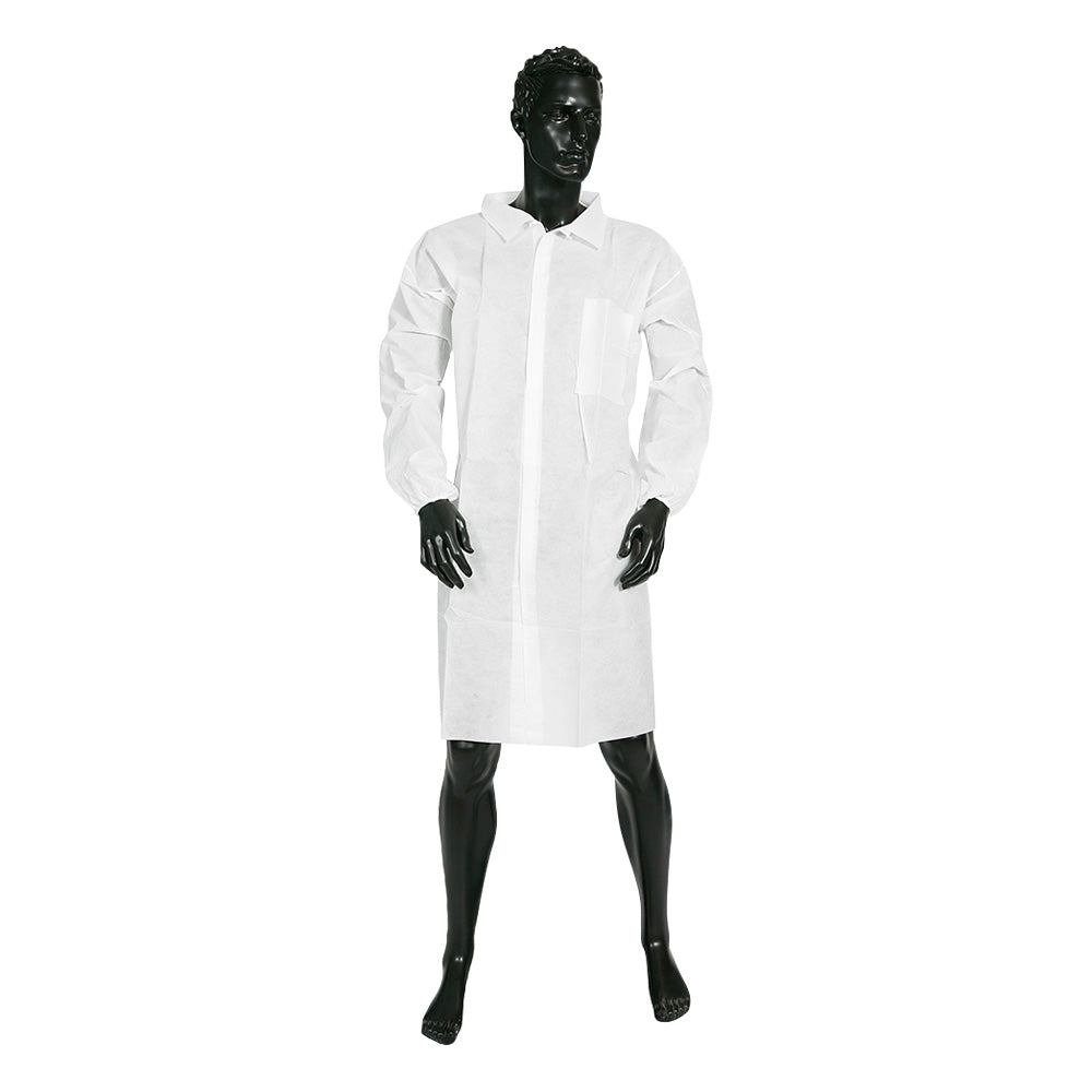 ULTRA HEALTH Non Sterile Lab Coat with Stud Seals Carton/50