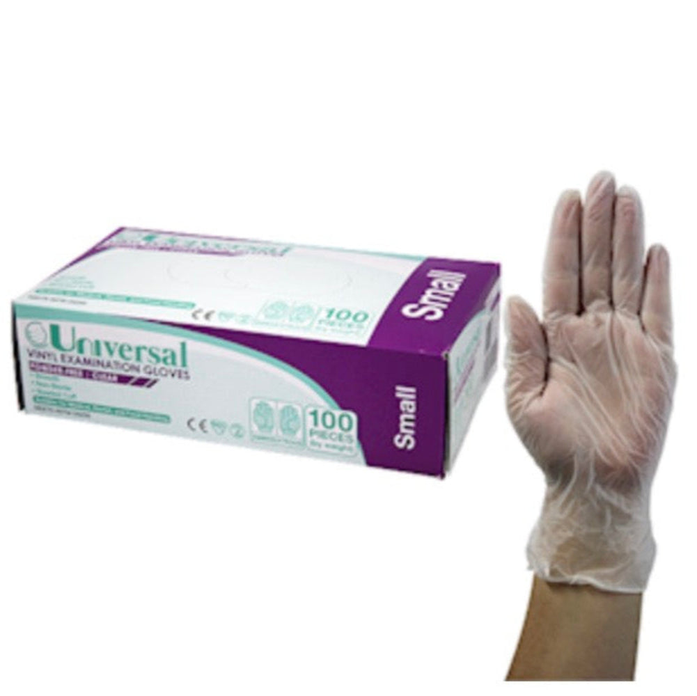 Universal Vinyl Examination Gloves Powder Free Clear 1000/Carton