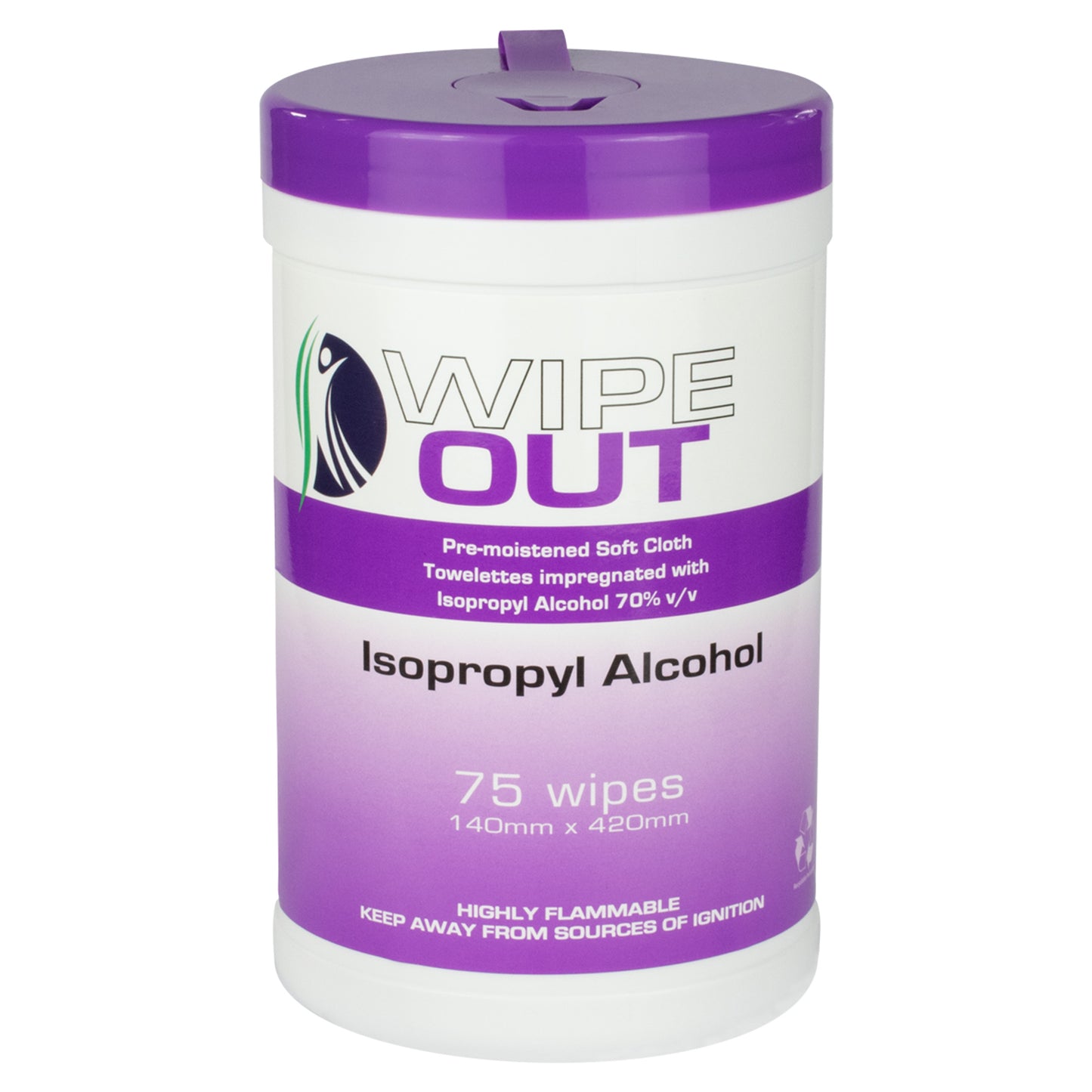Wipe Out® Isopropyl Alcohol Wipes Canister/75